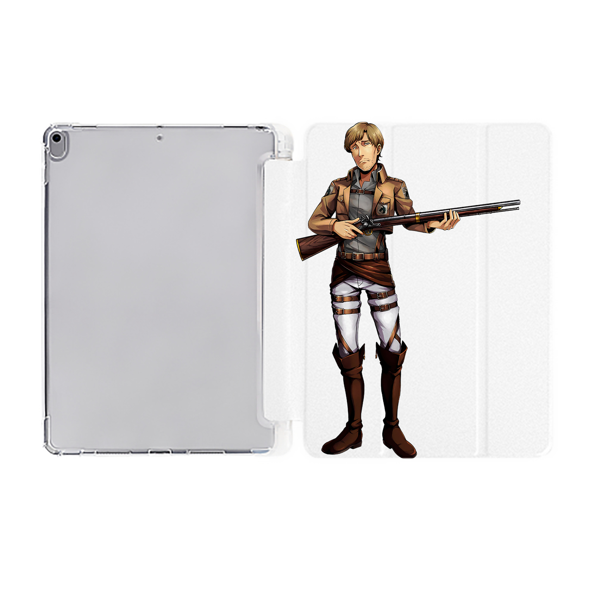 （画像用） 進撃の巨人 Attack on Titan IPad ケース ペン収納付き 三つ折りスタンド PUレザー×シリコン 対応機種9.5/10.5/10.9インチ